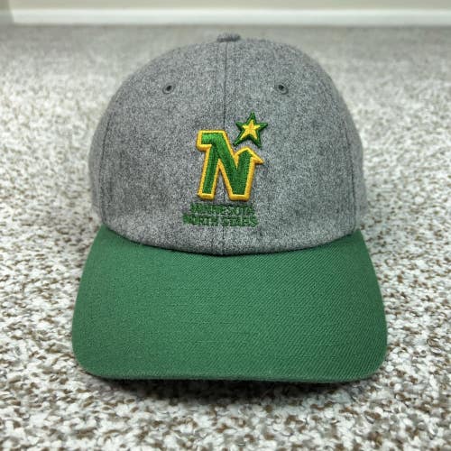 Minnesota North Stars Mens Hat One Size Strap Back Gray Hockey NHL 47 Brand Cap