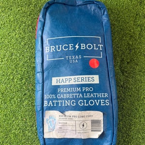 Bruce Bolt Premium Pro Long Cuff Batting Gloves - Ian Happ Baby Blue (Youth XL) USED