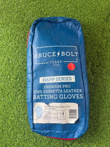 Bruce Bolt Premium Pro Long Cuff Batting Gloves - Ian Happ Baby Blue (Youth XL) USED