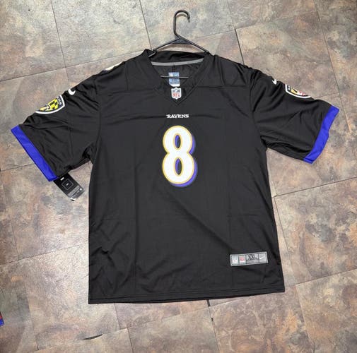 Baltimore Ravens Lamar Jackson #8 Black NFL Jerssy