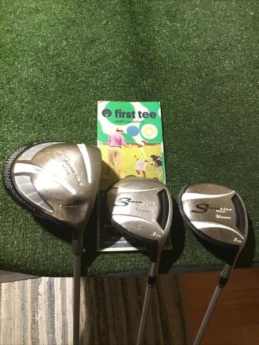 Adams Womens Speedline Woods Set (D, 3W, 7W) 45g Ultralite Graphite Shafts Read