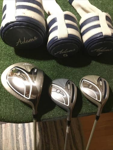 Adams Womens Idea Woods Set (Driver, 5W, 7W) Ultralite 45g Graphite Shafts