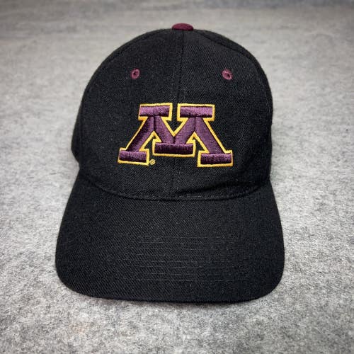 Minnesota Golden Gophers Mens Hat Cap 7 1/8 Fitted Black Maroon NCAA Wool Logo