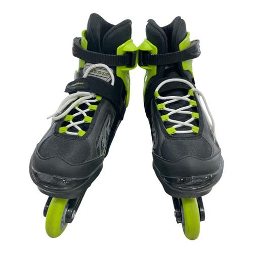 Used Bladerunner Phoenix Senior Rec Fitness Adjustable Inline Skates Black/Green 11735-S000370933