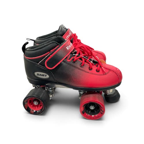 Used Riedell DART Senior Roller Quad Skates Red Senior 6 11735-S000370936