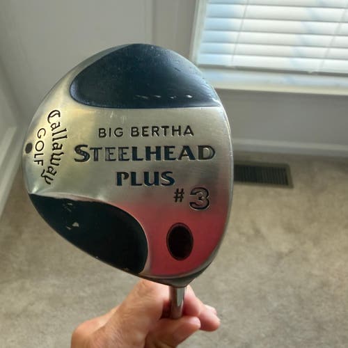 Men's 2001 Callaway Steelhead Plus Right Handed Fairway Wood Uniflex 3 Wood Steel Shaft (Used)