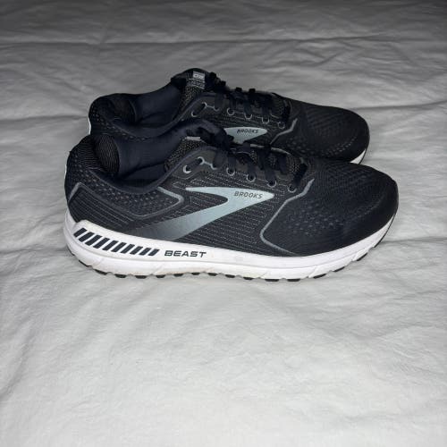 Brooks Beast 20 Black White Athletic Running Shoes Mens Size 10.5 4E Extra Wide