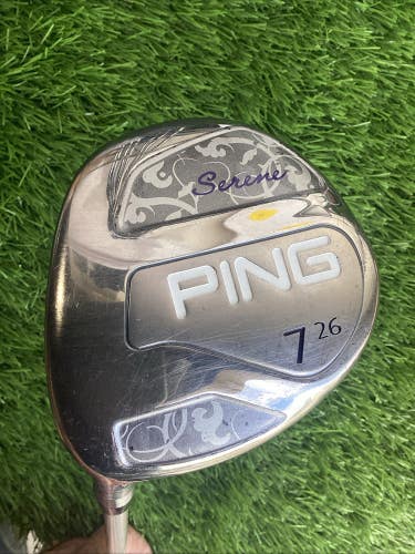 Ping Serene Lefthanded LH Fairway 7 Wood 26* With Ladies Graphite Shaft 39.5