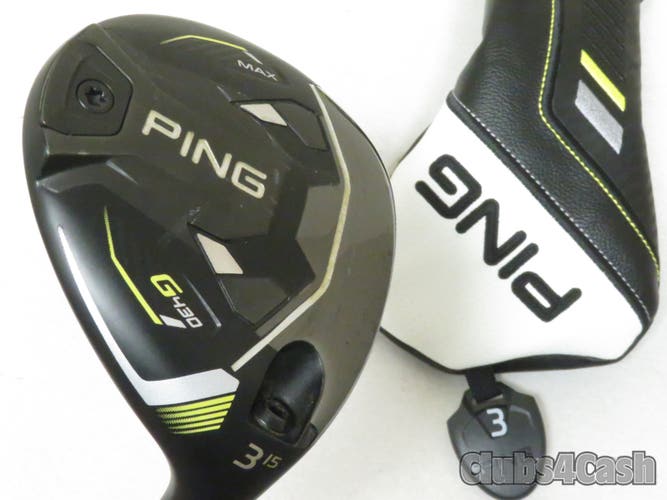 PING G430 Max Fairway 15  3 Wood Alta CB 65 Black Stiff Flex +Cover .. MINT