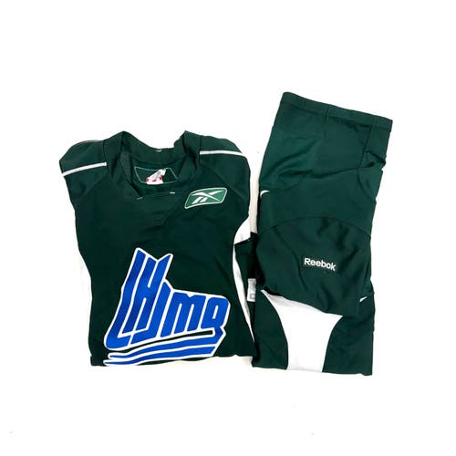 Used Dark Green Reebok Practice Jersey Size 56 + Dark Green Practice Socks