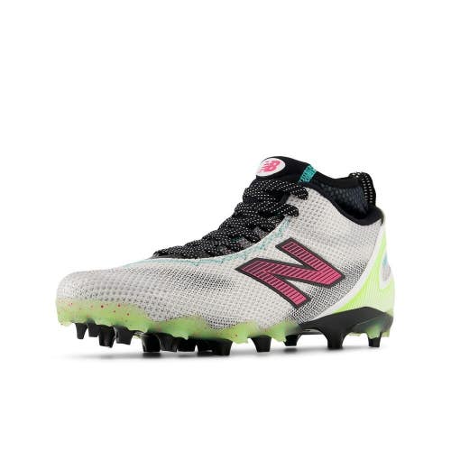New Balance FreezeLX V5 FREEZLE5 Men White Black Mid Top Lacrosse Cleats DDK2194