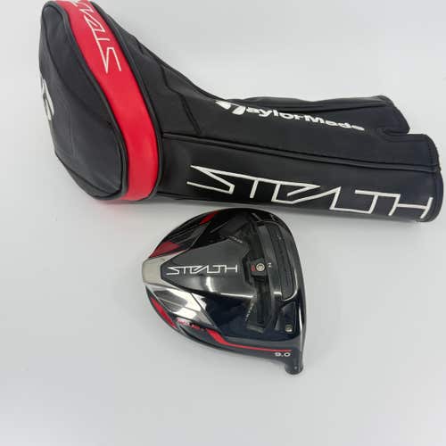Taylormade Stealth Plus 9* Driver Head RH Headcover Used Golf Club
