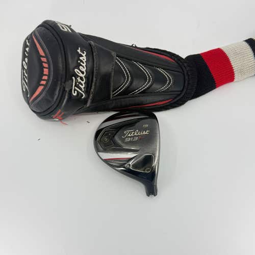 Titleist 913 F 15* 3 Wood Head RH Headcover Fairway Wood Used Golf Club