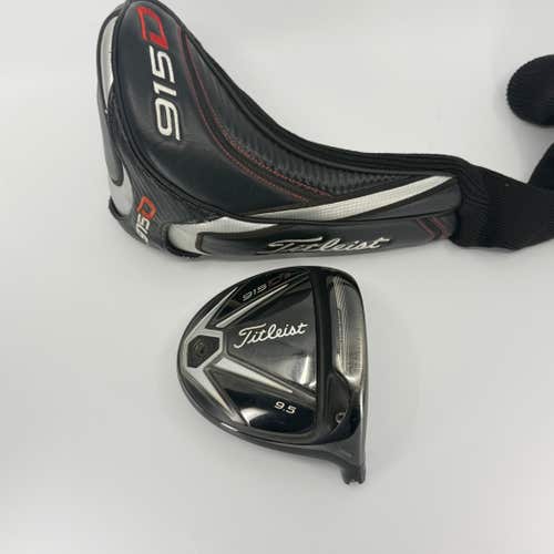 Titleist 915 D2 9.5* Driver Head RH Headcover Used Golf Club