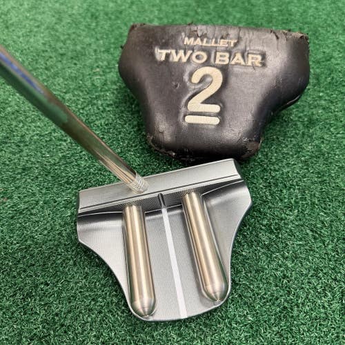 RIFE 2-BAR Mallet Putter Men's Right Hand Steel Shaft 35" w/HC NEW GRIP! CLEAN!
