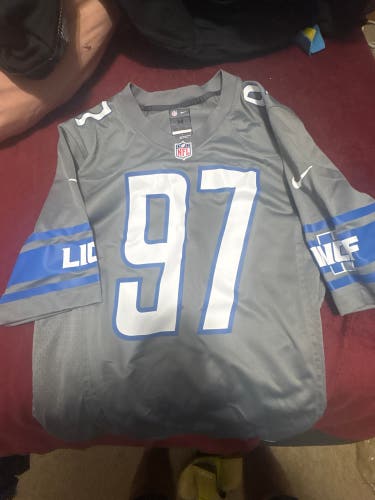 Gray Medium Men's Nike Jersey Aidan Hutchinson Detroit Lions (Used)