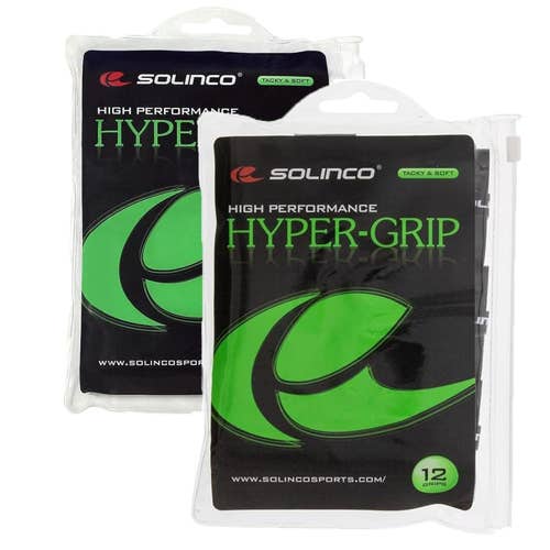 Solinco Hyper Grip Tennis Overgrip Black & White Combo (24 Grips Total, 2x...