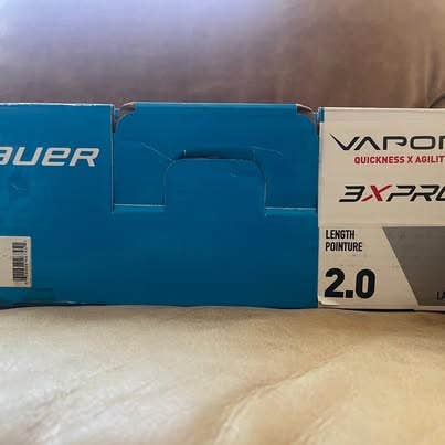 Bauer Vapor 3X Pro Junior Skates Size 2D – w/ Fly-X Steel + Aetrex Insoles