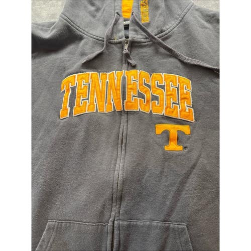 Stadium Athletics mens Gray Hoodie with Orange Tennessee Appliqué XXXL