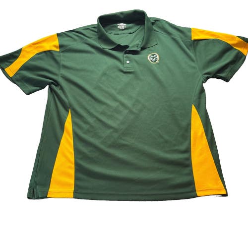 Colorado State Rams Pro Edge Polo Shirt Men XL Green CSU NCAA