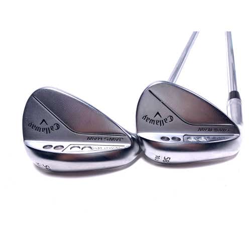 LEFTY Callaway Jaws Raw Full Toe Chrome Wedge Set 54* 10 | 58* 10 TT DG LH