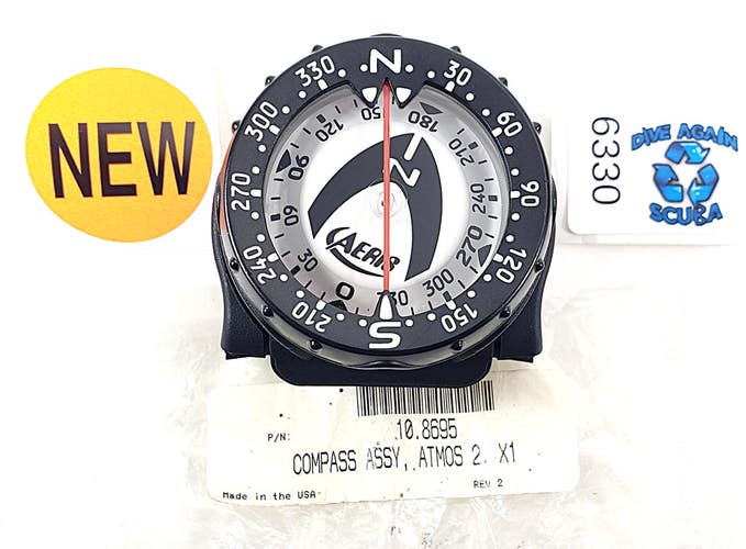 NEW Aeris Atoms 2, 5O0ai 0ceanic Pro Plus 1 2 3 4 Top Compass Mount Scuba Dive