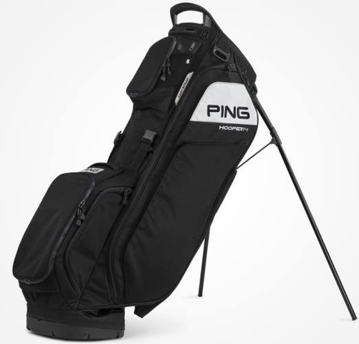 PING Hoofer 14 Golf Carry Double Strap Stand Golf Bag Black/White *MINT*