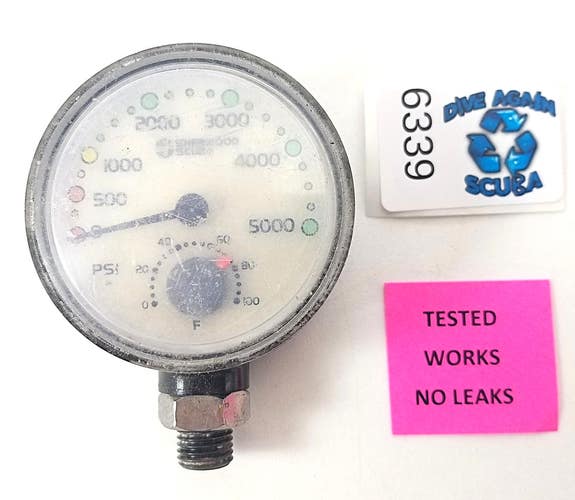 Sherwood 5000 PSI SPG Submersible Scuba Pressure Gauge w Thermometer (Genesis)