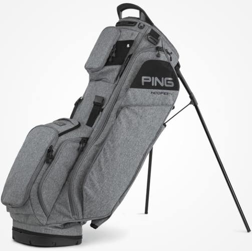 PING Hoofer 14 Golf Carry Double Strap Stand Golf Bag Heather Gray/Black *MINT*