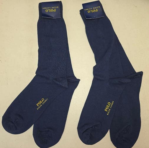 ST1 Mens Polo Crew Socks Lot of 2 Pair LARGE New