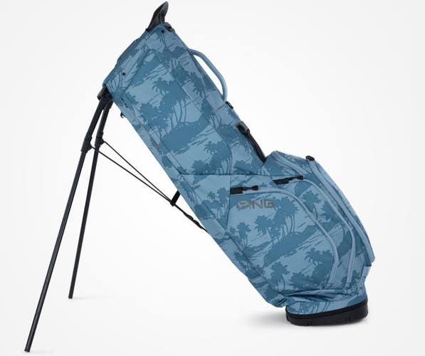 PING Hoofer Lite Golf Carry Double Strap Stand Golf Bag Blue Isles *MINT*