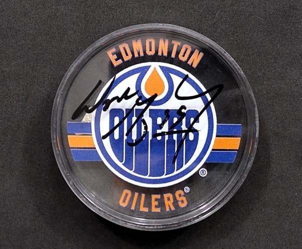 WAYNE GRETZKY Autographed Oilers Acrylic NHL Hockey Puck Signed Fanatics UD