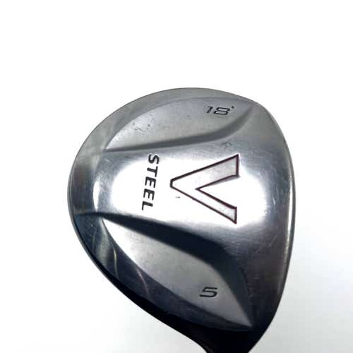 TaylorMade V Steel 5 Fairway Wood 18* MAS2 Stiff Graphite Mens RH DENTS