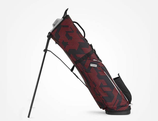 PING Hoofer Moonlander Golf Carry Double Strap Stand Golf Bag Black/Red *MINT*