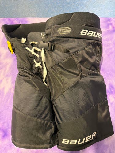 Black Intermediate Medium Bauer Supreme 3S Pro Hockey Pants (Used)