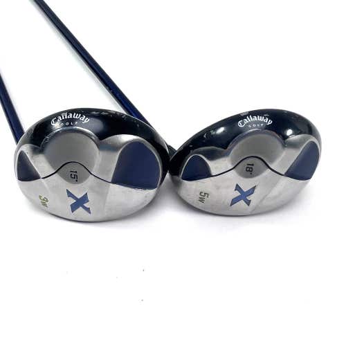 Callaway X 3 & 5 Fairway Wood Set 15* | 18* Aldila Ladies 55g Ladies RH