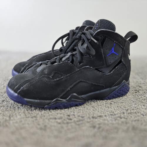 Air Jordan Shoes Boys Size 2Y True Flight PS Basketball Sneaker 343796-021 Black