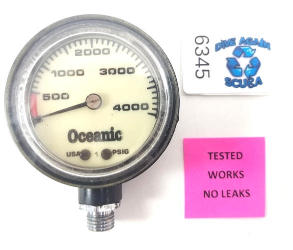 Oceanic 4000 PSI SPG Submersible Scuba Dive Pressure Gauge                 #6345