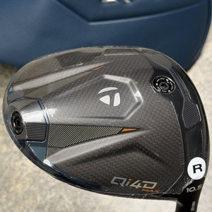 TaylorMade Qi4D MAX Driver 10.5* Regular R-Flex REAX 50 Blue w/ Cover RH MINT!