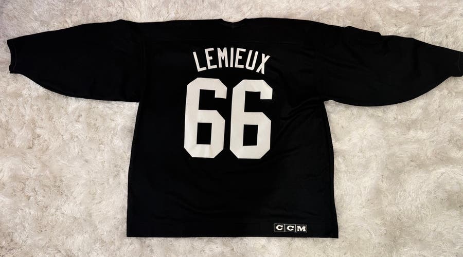 Mario Lemieux Pittsburgh Penguins Practice Jersey Center Ice Robo Penguin XXL (Used)