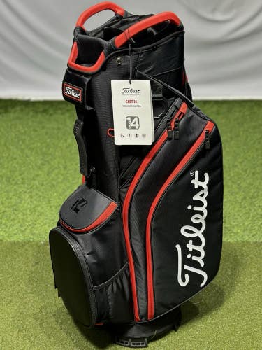 Titleist Cart 14 Golf Cart Bag TB22CT6 Black/Black/Red NEW!