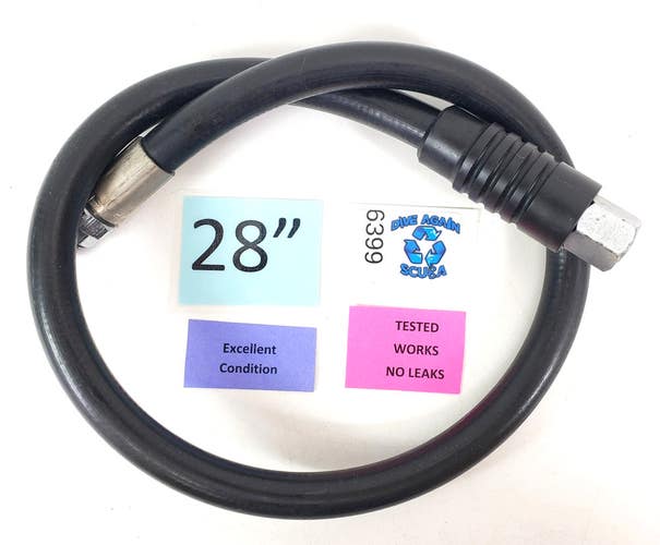 28" 2nd Stage Scuba Dive Regulator Hose 1/2" Male Threads US Divers, Dacor #6399