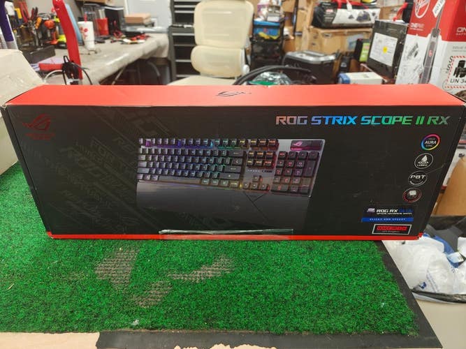 ASUS ROG Strix Scope II RX Gaming Keyboard PBT, Optical - Blue