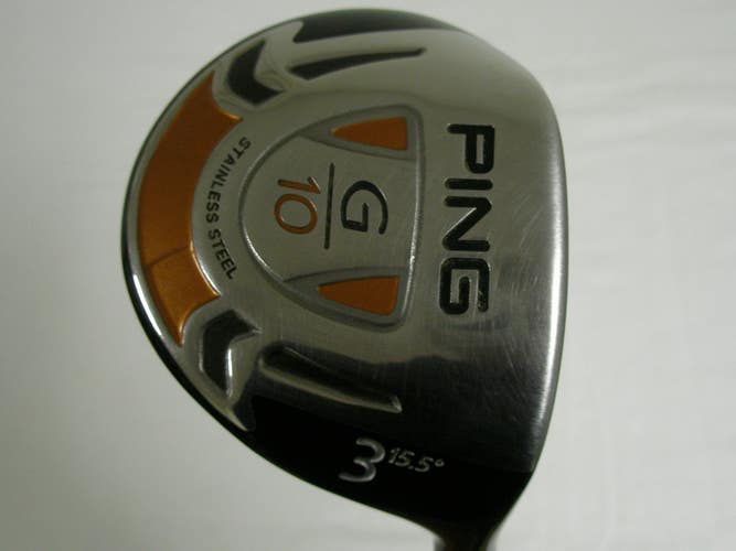 Ping G10 3 wood 15.5* (Graphite TFC 129 STIFF) 3w Fairway Golf Club