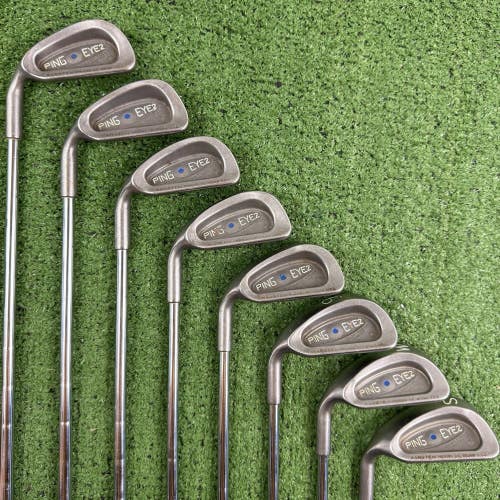 Ping Eye 2 Plus + Iron Set 4-PW SW Blue Dot KT Steel Stiff Flex Left Handed