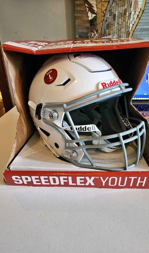 Riddell SpeedFlex ND6 White Youth Football Helmet Size Large 2026 New Read #63