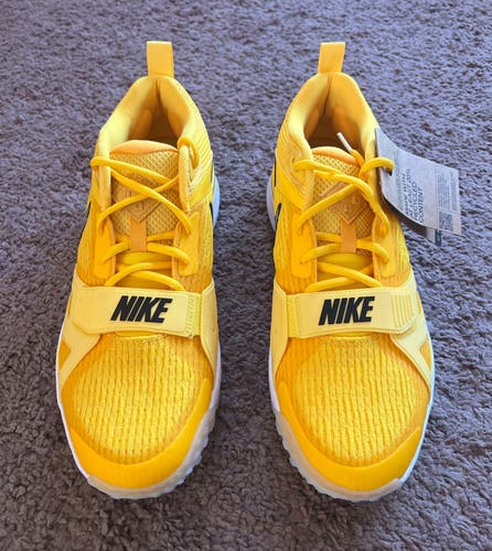 Nike Air Zoom Diamond Elite Turf Yellow Baseball Shoes FN7226-700 Size 12.5