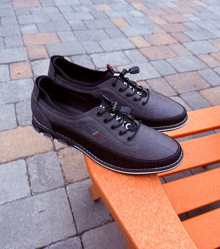 Harper & Wells Adrian Men's Comfort Shoes Gray Black Size Euro 45 / US 11.5 NEW