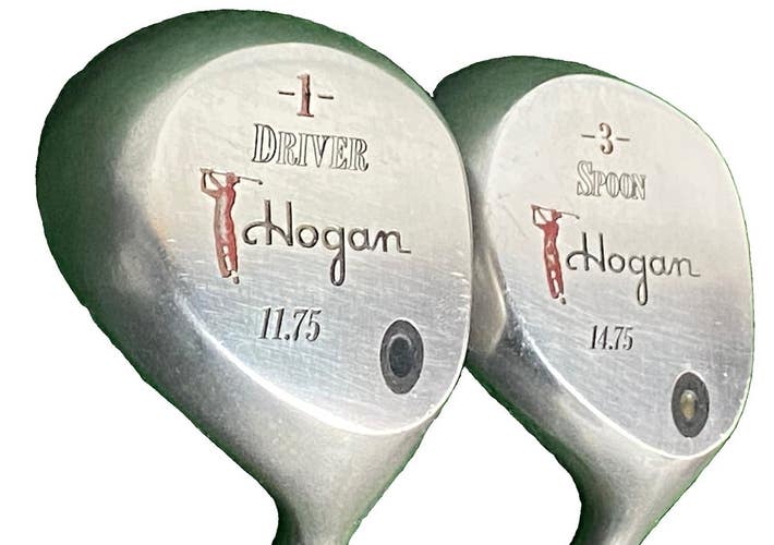 Hogan Bore-Thru Wood Set 11.75 Driver 14.75 Spoon RH Stiff Graphite New Grips HC