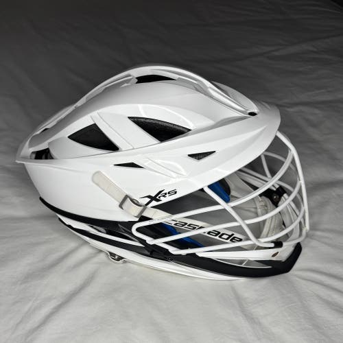 Cascade XRS Full Face Lacrosse Helmet NOCSAE Certified White Adjustable Fit
